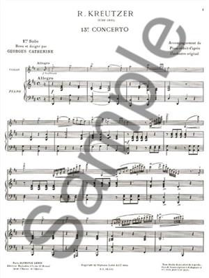 Rodolphe Kreutzer: Premiers Solos Concertos Classiques - 13e concerto: Violine mit Begleitung