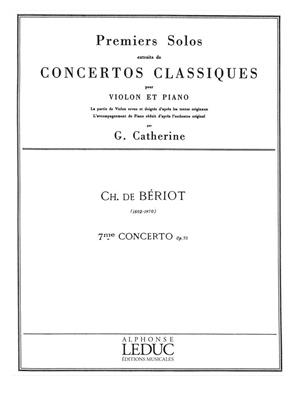 Charles Auguste de Bériot: Premier Solo Extrait du 7me Concerto pour Violon: Violine mit Begleitung