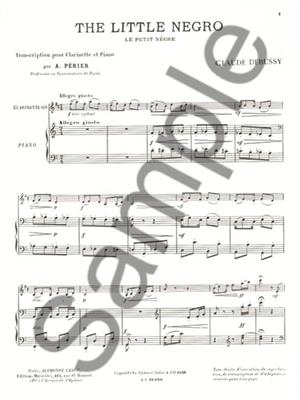 Claude Debussy: Le Petit Nègre: Klarinette mit Begleitung