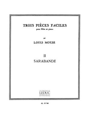 Louis Moyse: 3 Pièces Faciles No. 2: Sarabande: Flöte mit Begleitung