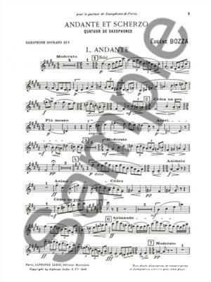Eugène Bozza: Andante And Scherzo: Saxophon Ensemble
