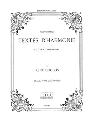 24 Textes D'harmonie Faciles Et Progressifs