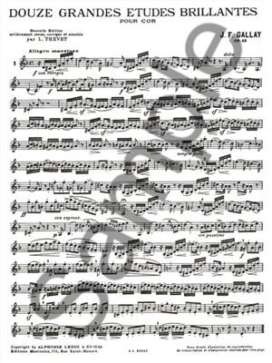 Jacques-François Gallay: Grandi Studi Brillanti (12) Op. 43 (Thevet): Horn Solo