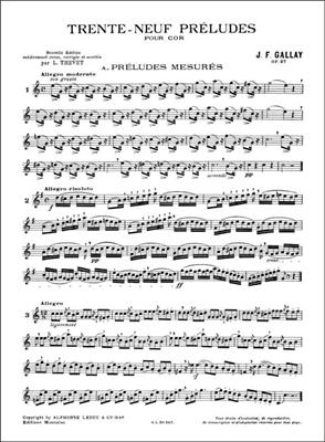 Jacques-François Gallay: 39 Preludes Mesures Et Non Mesures Op27: Horn Solo