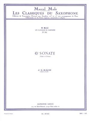 Johann Sebastian Bach: Sonata No.6 For Flute And Piano: Flöte mit Begleitung