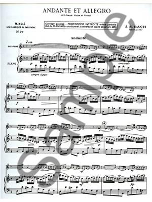 Johann Sebastian Bach: Andante Et Allegro: Altsaxophon