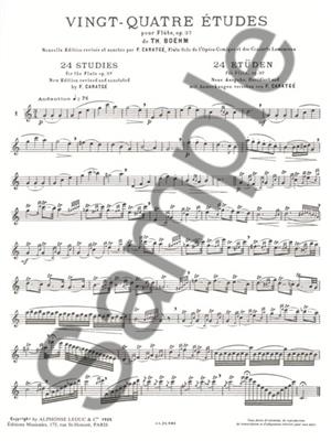 Boehm: 24 Etudes Op37: Flöte Solo