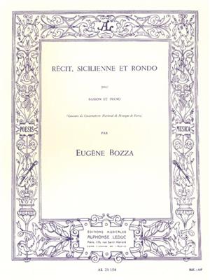 Eugène Bozza: Récit, Sicilienne And Rondo for Bassoon And Piano: Fagott mit Begleitung