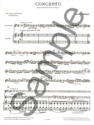 Henri Tomasi: Concerto pour clarinette et orchestre: Klarinette Solo