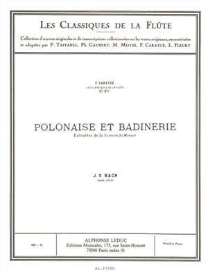 Johann Sebastian Bach: Polonaise Et Badinerie: Flöte mit Begleitung