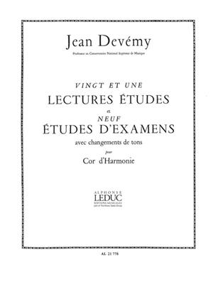 Jean Devemy: 21 Lectures-Etudes & 9 Etudes dExamens: Horn Solo