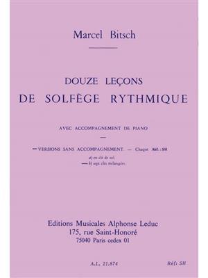 12 Lecons de Solfege Rythmique Vol B 7 Cles Mel