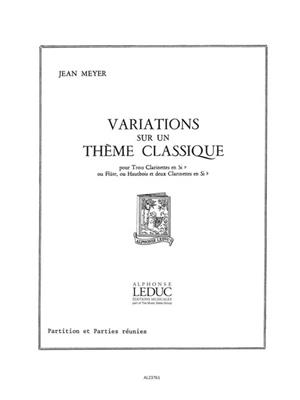 Jean Meyer: Jean Meyer: Variations sur un Theme classique: Holzbläserensemble