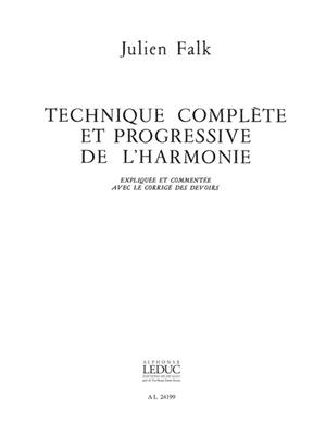 Technique complète et progressive de l'Harmonie