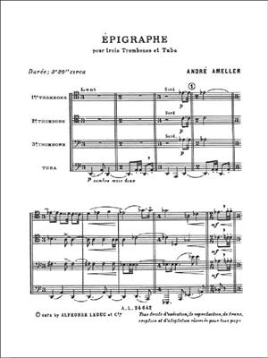 André Ameller: Epigraphe Op.35: Blechbläser Ensemble