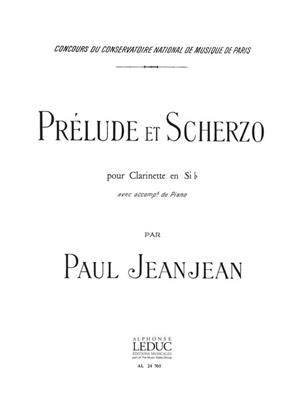 Paul Jeanjean: Prélude et Scherzo: Klarinette mit Begleitung