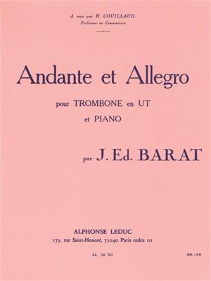 Joseph Edouard Barat: Andante et Allegro: Posaune mit Begleitung