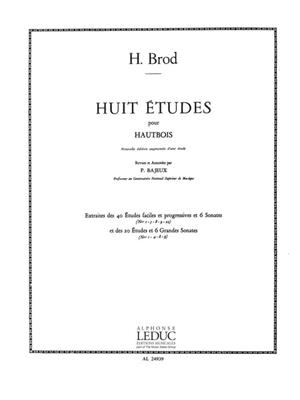 Henri Brod: 8 Etudes For Oboe Solo: Oboe Solo