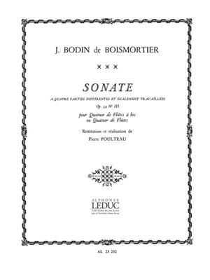Joseph Bodin de Boismortier: Sonate Op.34, No.3 en 4 Parties...: Flöte Ensemble