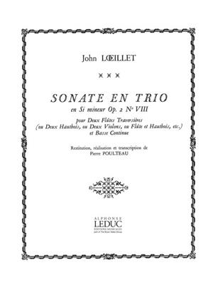 Jean-Baptiste Loeillet: Sonate en Trio Op.2, No.8 in B minor: Flöte Duett