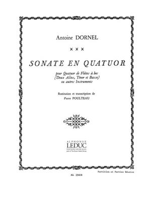 Louis-Antoine Dornel: Sonate En Quator: Blockflöte Ensemble