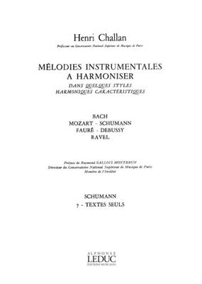 Henri Challan: Melodies Instrumentales A Harmoniser Volume 7