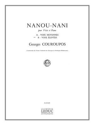 Georges Couroupos: Nanou-Nani: Gesang mit Klavier