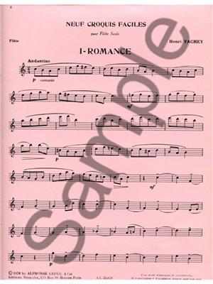 Henri Vachey: Romance: Flöte Solo