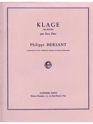Philippe Hersant: Klage -Plainte: Flöte Duett