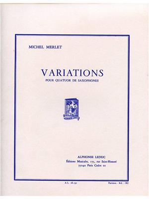 Michel Merlet: Variations Op32: Saxophon Ensemble