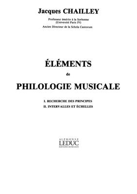 ElEments de Philologie Musicale