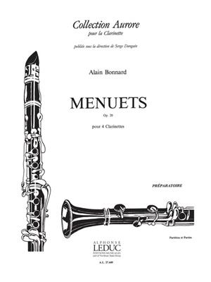 Alain Bonnard: Menuets Op.20: Klarinette Ensemble