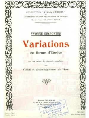 Variations en Forme d'Etudes...