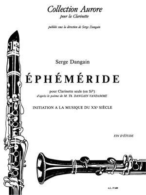 Serge Dangain: Serge Dangain: Ephemeride: Klarinette Solo