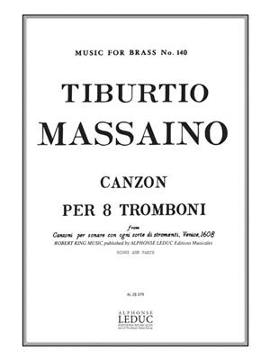 Tiburtio Massaino: Massaino King Canzon 8 Trombones Mfb140: Posaune Solo