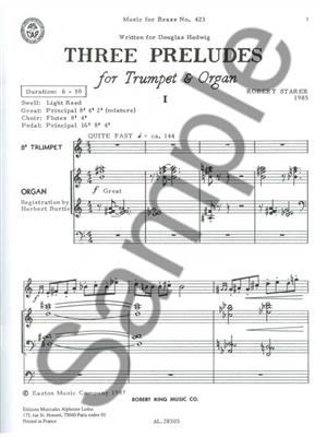 Starer: 3 Preludes: Trompete mit Begleitung