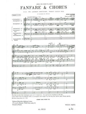 Dietrich Buxtehude: Fanfare And Chorus: Blechbläser Ensemble