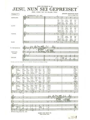 Johann Sebastian Bach: Jesu, Nun Sei Gepreiset BWV41: Gemischter Chor mit Begleitung