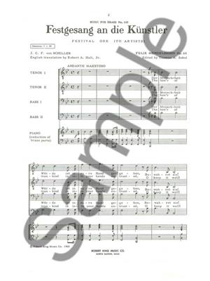 Felix Mendelssohn Bartholdy: Sokol Festgesang An Die Kunstler: Blechbläser Ensemble