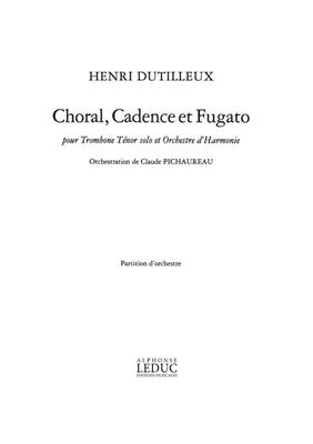 Henri Dutilleux: Choral, Cadence Et Fugato: Blasorchester mit Solo