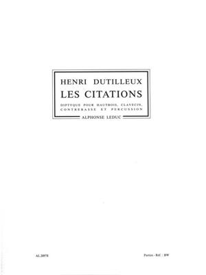 Henri Dutilleux: Henri Dutilleux: Les Citations, Diptyque: Blechbläser Ensemble