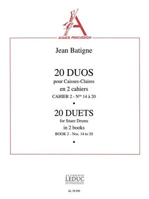 Jean Batigne: Jean Batigne: 20 Duos Vol.2: No.14 - No.20: Snare Drum