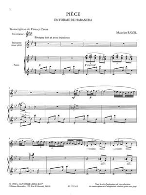 Maurice Ravel: Pièce En Forme De Habanera: Trompete mit Begleitung