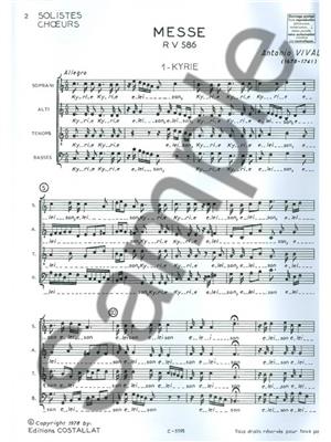 Antonio Vivaldi: Messe RV586: Gemischter Chor mit Begleitung