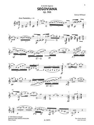 Darius Milhaud: Segoviana op. 366: Gitarre Solo