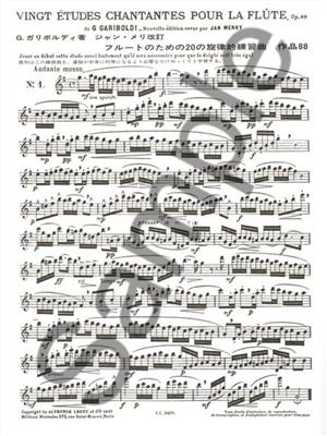 Giuseppe Gariboldi: 20 Etudes Chantantes Opus 88: Flöte Solo