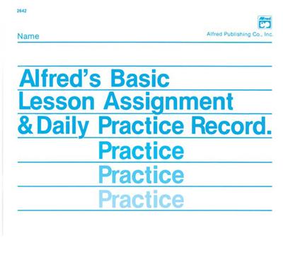 Willard A. Palmer: Lesson Assignment & Daily Practice Record: Notenpapier