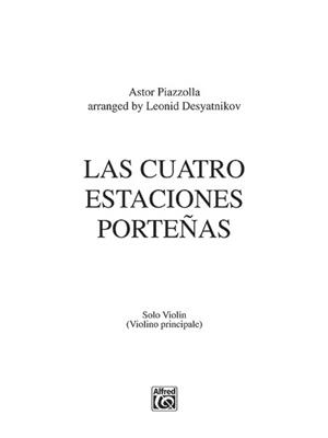 Astor Piazzolla: Las Cuatro Estaciones Porteñas: (Arr. Leonid Desyatnikov): Streichorchester