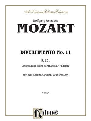 Wolfgang Amadeus Mozart: Divertimento No. 11, K. 251: Holzbläserensemble
