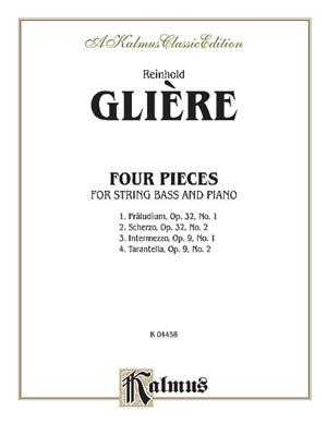 Reinhold Glière: Four Pieces: Kontrabass Solo